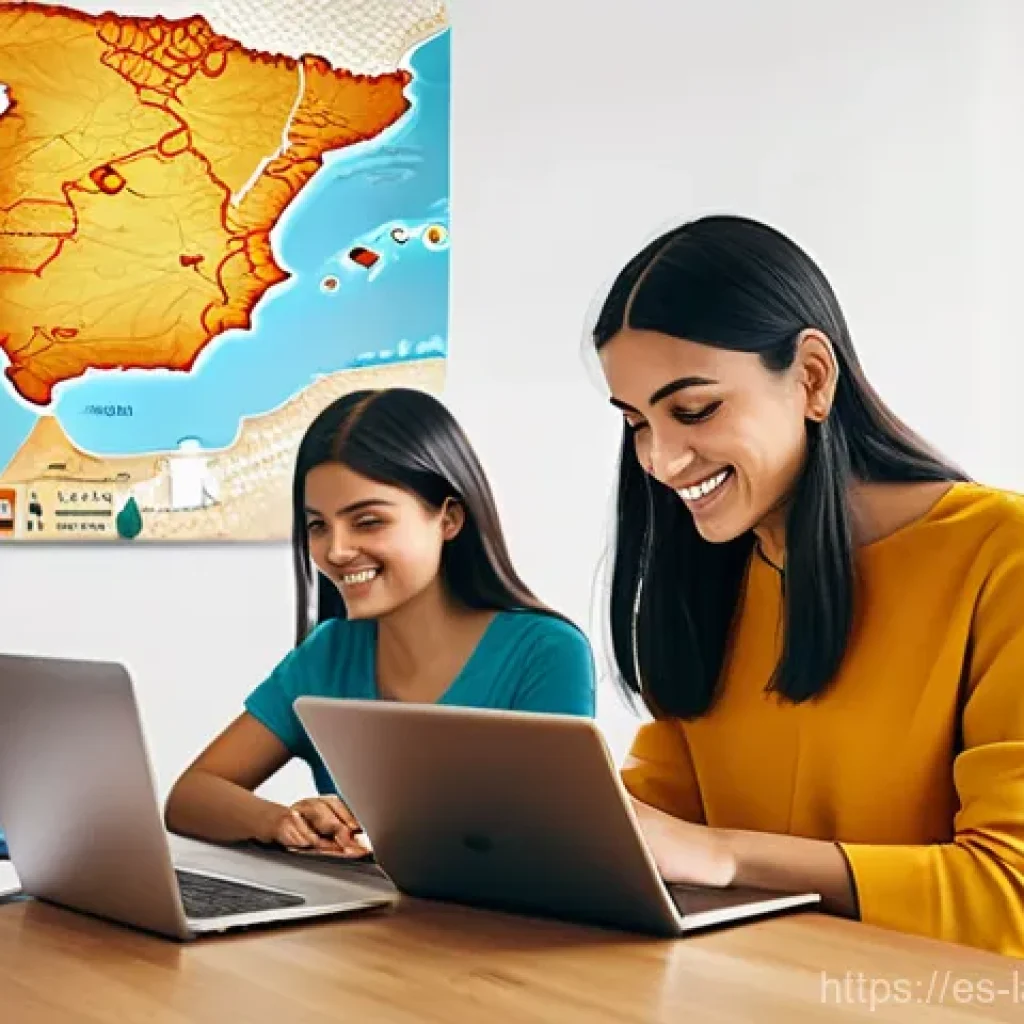 언어 교육에서의 실시간 교육 - **Prompt 1: "Seamless Real-Time Spanish Connection"**
    A vibrant and diverse group of individuals...